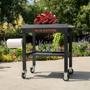 Blackstone 28" Portable Steel Prep Cart with Stainless Steel Top in Black @ Walmart