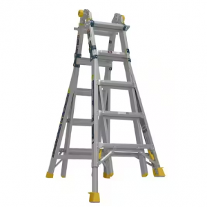 Werner 22 ft. Reach Aluminum 5-in-1 Multi-Position Pro Ladder with Built-in Leveling 375 lbs. Load