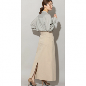 オーガニックコットンドビーマキシタイトスカート