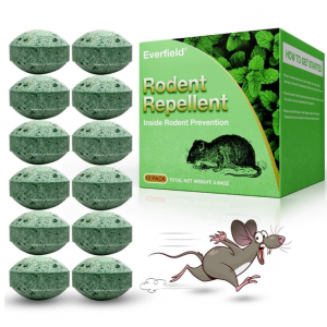 EverField 12Pcs Mouse Rodent Repellent, Peppermint Oil Moth Balls, Safe for Humans & Pets @ Amazon