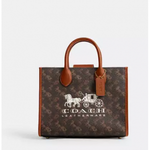 Coach Ace Tote Bag 26 With Horse And Carriage Print 托特包