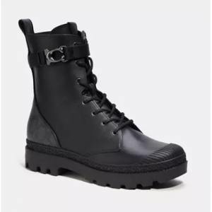 Coach Tucker Boot With Signature Canvas 马丁靴