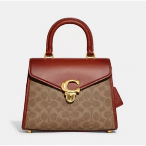 Coach Sammy Top Handle Bag In Signature Canvas 手提包