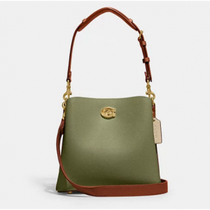 Coach Willow Bucket Bag In Colorblock With Signature Canvas Interior 水桶包