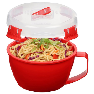 Sistema 1109ZS Microwave Collection Noodle Bowl, 1 Count (Pack of 1), Red @ Amazon