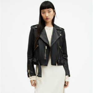 30% Off Balfern Studded Leather Biker Jacket @ AllSaints UK