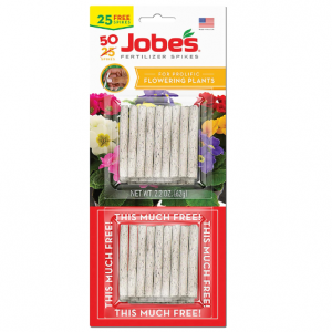 Jobe’s Plant Food Fertilizer Spikes, Easy Plant Care for All Indoor Flowering Houseplants, 50ct