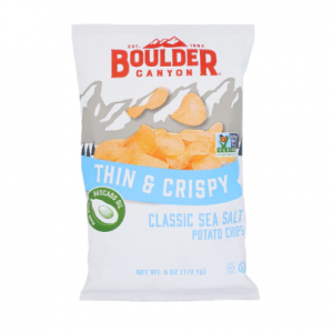 Boulder Canyon Avocado Oil Thin & Crispy Potato Chips Classic Sea Salt -- 6 oz