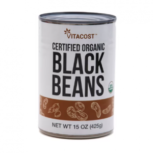 Vitacost Certified Organic Black Beans - Non-GMO and Gluten Free -- 15 oz (425 g)