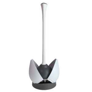 Clorox Toilet Plunger with Hideaway Storage Caddy, 6.5” x 6.5” x 16.5”, White/Gray @ Amazon