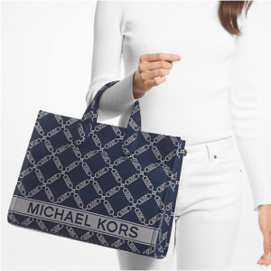 40% Off Gigi Large Empire Logo Jacquard Tote Bag @ Michael Kors UK