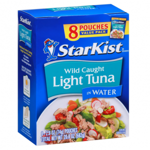 StarKist Chunk Light Tuna in Water - 2.6 oz Pouch (Pack of 8) @ Amazon