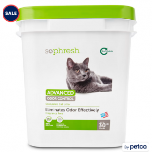 So Phresh Advanced Odor Control Scoopable Fragrance Free Cat Litter, 30 lbs.