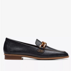 46% Off Sarafyna Iris Loafer Black Leather @ Clarks UK