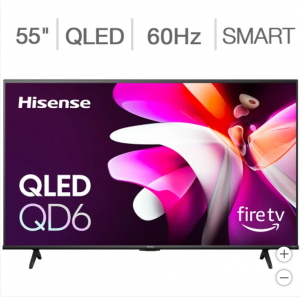 Costco - Hisense 55" QD6 4K QLED Fire TV 智能电视，现价$269.99