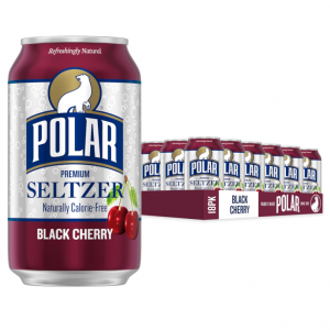 Polar Seltzer 黑櫻桃口味蘇打水 12oz 18罐 @ Amazon