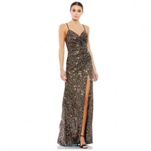 40% Off Sequined Gather Waist Gown @ Mac Duggal