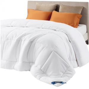 Bedsure Comforter Duvet Insert - Quilted Comforters Queen Size, All Season Duvet (White,88"x88") 