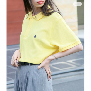 U.S. POLO ASSN./【別注】ワンポイントロゴ刺繍ポロシャツ ワンマイル クールビズ ゴルフウェア ユーエスポロアッスン ユニセックス summer 24SS