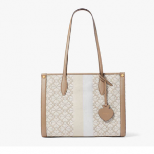 Kate Spade Spade Flower Jacquard Stripe Market 中号托特包