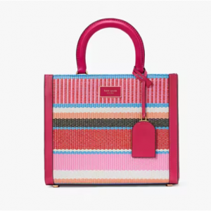 Kate Spade Manhattan Striped Woven 草编托特包