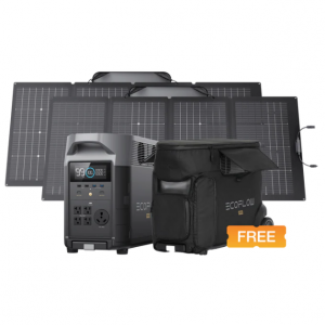 EcoFlow DELTA Pro太陽能發電機+ 太陽能電池板 + 送收納袋