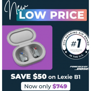 $50 off Lexie B1 Powered by Bose Self-fitting OTC Hearing Aids @Lexie Hearing