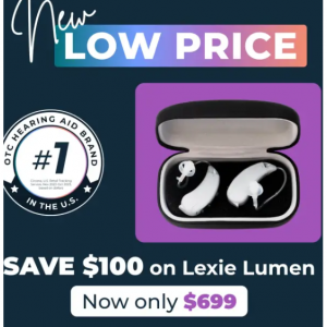 $100 off Lexie Lumen Self-fitting OTC Hearing Aids @Lexie Hearing