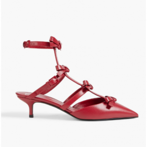 54% Off Valentino Garavani Bow-Embellished Leather Pumps @ THE OUTNET APAC