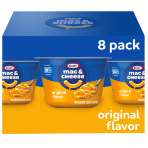 Kraft Original Easy Microwavable Macaroni and Cheese Cups (8 ct Box, 2.05 oz Cups) @ Amazon