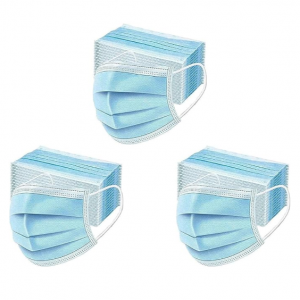 HealthSmart Disposable 3 Layer Face Mask with Ear Loops for Single Use, 50 Count @ Amazon