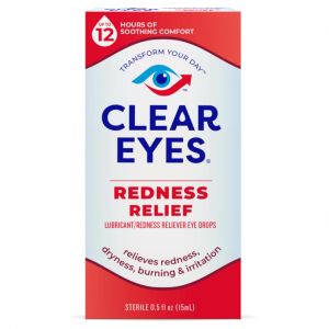 Clear Eyes Redness Relief Lubricant Redness Relief Eye Drops, 0.5 oz @ Amazon