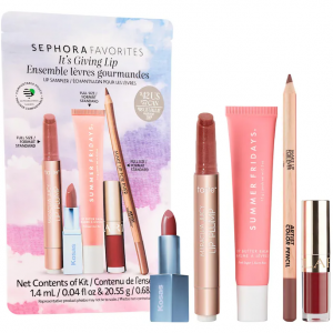 Sephora Favorites上新！It's Giving唇膏唇釉套装 相当于4.7折含Summer Fridays, Make Up For Ever, Tarte, Clarins等