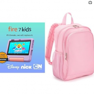 54% off Amazon Fire 7 Kids Tablet (16 GB, Purple) + Backpack (Pink) @Amazon