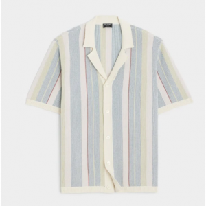 Todd Snyder Cotton Silk Stripe Bungalow Polo in Dusty Lavender Polo衫
