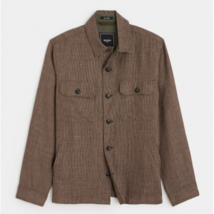 Todd Snyder Textured Tailored Shirt Jacket in Brown 夹克