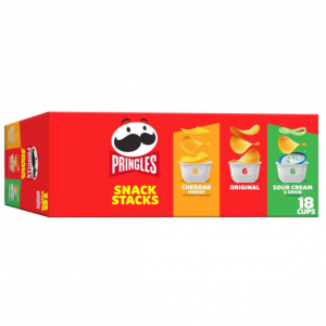 Pringles Potato Crisps Chips, Lunch Snacks, Variety Pack, 12.9oz Box (18 Cups) @ Amazon