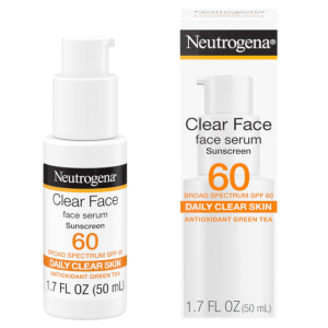 Neutrogena Clear Face Serum Sunscreen SPF60 1.7 fl. oz @ Amazon 