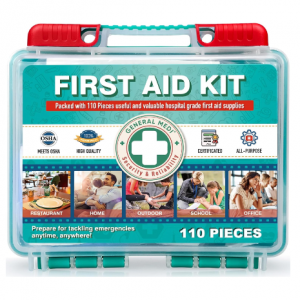 General Medi 110 Pieces Small First Aid Kit - HardCase First Aid Box @ Amazon