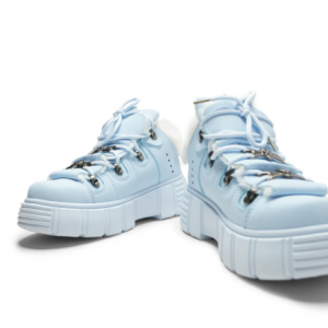 64% Off Glacial Bites Fluffy Baby Blue Trainers @ Koi Footwear