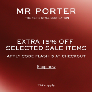 Extra 15% Off Selected Sale Items @ MR PORTER APAC