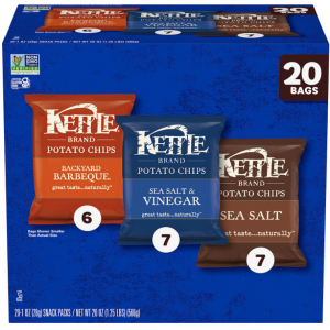 Kettle Brand Potato Chips Variety Pack, 1 Oz, 20 Ct @ Amazon