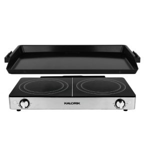 Kalorik® Pro Double Griddle and Cooktop, Stainless Steel only $25 @ Walmart