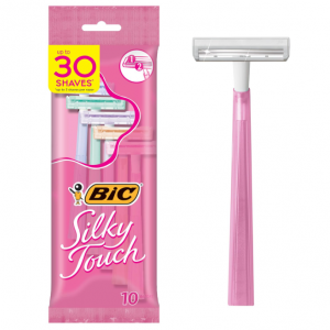 BIC Silky Touch Women's Disposable Razors, With 2 Blades, 10 Count (Pack of 1) @ Amazon