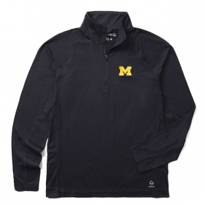 Wolverine Men's Wolverine X Valiant University Of Michigan Sun-stop Eco Half Zip 套頭衫