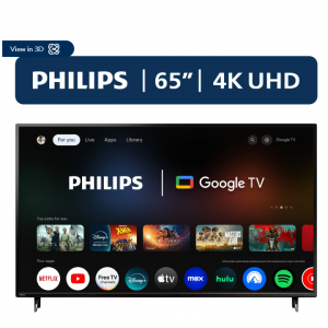 Walmart - Philips 65" 4K Ultra HD (2160p)智能电视，支持Google TV (65PUL7552/F7) ，直降$40