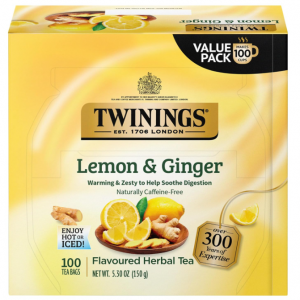 Twinings 柠檬生姜草本茶 100茶包 @ Amazon