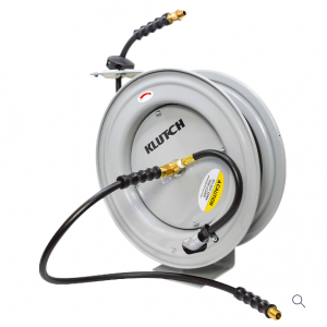 Klutch Auto-Rewind Air Hose Reel with 3/8in. x 50ft. Rubber Hose, 300 PSI only $99.99