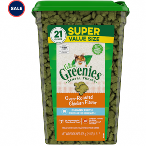 Feline Greenies成年猫牙齿保健零食烤鸡味21 oz.