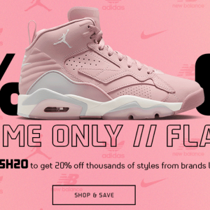 Foot Locker Flash Sale - 20% Off Hottest Brands like adidas, Nike, Jordan, New Balance & More 